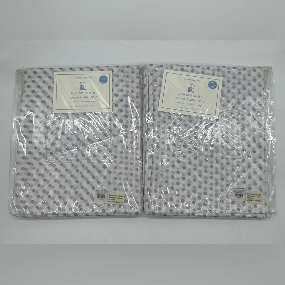 NWT Pottery Barn Kids Mini Dot Sheer Curtains